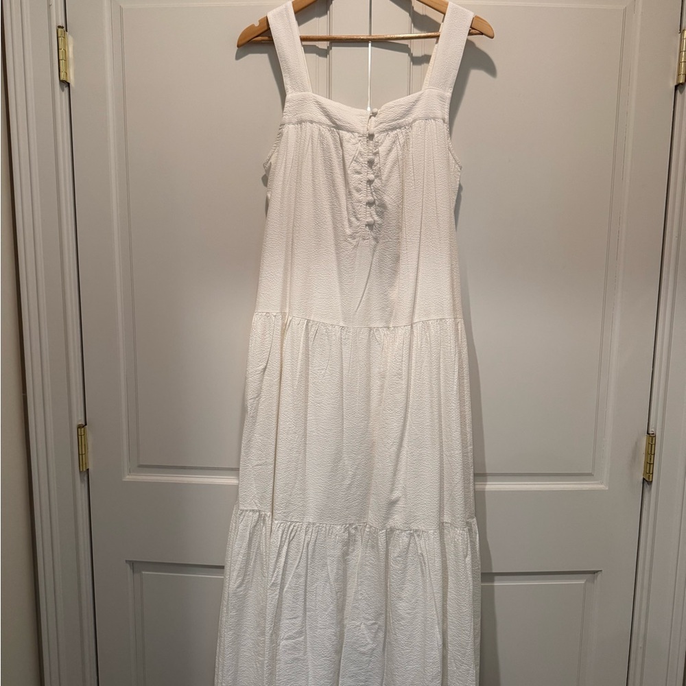 Faherty White Sleeveless Maxi Dress